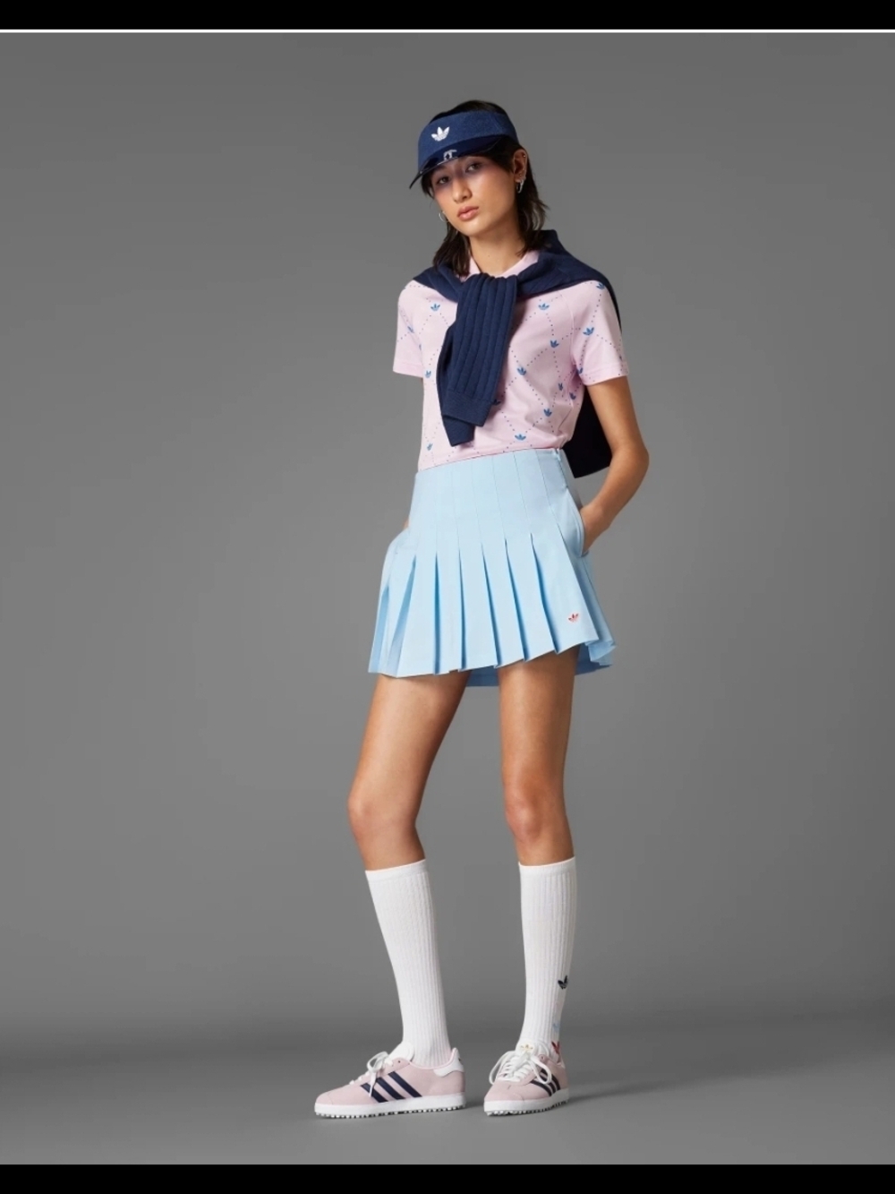 Adidas Novelty 3pc Set Pink Novelty Tee + Pleated Skirt + Shorts. Golf/Tennis L